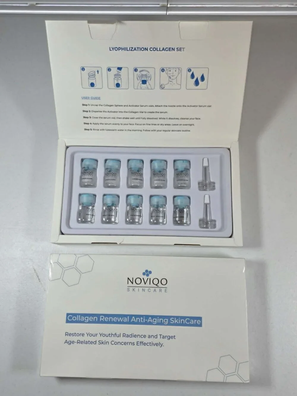 NOVIQO SKINCARE COLLAGEN RENEWAL ANTI AGING SKIN CARE 5 TREATMENTS EACH X 2